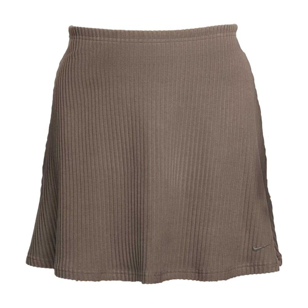 Nike Womens/Ladies Chill Ribbed Knitted Mini Skirt / Mink